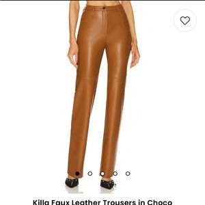 CULTNAKED Killa Faux Leather Trousers in Choco